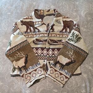 Handmade Rustic Animal Print Jacket (Fits A S/M)